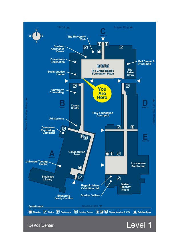 DeVos Center First Floor Map